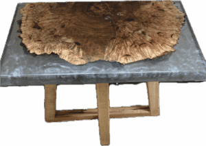 Burl Epoxy End Table